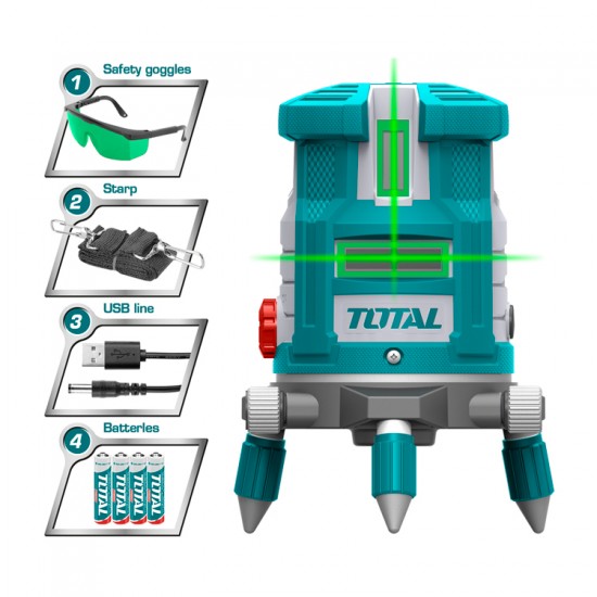 Οριζοντιούμενο Αλφάδι Laser Total TLL305205